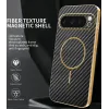 Phonesta Luxury Carbon Fiber Back Cover Hülle mit MagSafe für Google Pixel 9 Pro - Schwarz 1