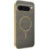 Phonesta Luxury Carbon Fiber Back Cover Hülle mit MagSafe für Google Pixel 9 Pro XL - Braun 0