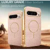 Phonesta Luxury Carbon Fiber Back Cover Hülle mit MagSafe für Google Pixel 9 Pro XL - Rosa 3