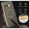 Phonesta Luxury Carbon Fiber Back Cover Hülle mit MagSafe für Google Pixel 9a - Braun 7