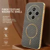 Phonesta Luxury Carbon Fiber Back Cover Hülle mit MagSafe für Xiaomi Redmi 14C / Xiaomi Poco C75 - Braun 2