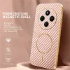 Phonesta Luxury Carbon Fiber Back Cover Hülle mit MagSafe für Xiaomi Redmi 14C / Xiaomi Poco C75 - Rosa 2