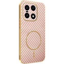 Phonesta Luxury Carbon Fiber Back Cover Hülle mit MagSafe für OnePlus 15 - Rosa