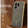 Phonesta Luxury Carbon Fiber Back Cover Hülle mit MagSafe für Oppo Find X9 - Braun 1
