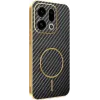 Phonesta Luxury Carbon Fiber Back Cover Hülle mit MagSafe für Oppo Find X9 - Schwarz 0