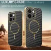 Phonesta Luxury Carbon Fiber Back Cover Hülle mit MagSafe für Oppo A6 Pro - Schwarz 3