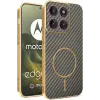 Phonesta Luxury Carbon Fiber Back Cover Hülle mit MagSafe für Motorola Edge 70 - Braun 0