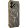 Phonesta Luxury Carbon Fiber Back Cover Hülle mit MagSafe für HONOR X5c Plus - Braun 0