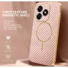 Phonesta Luxury Carbon Fiber Back Cover Hülle mit MagSafe für HONOR X5c Plus - Rosa 1