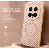 Phonesta Luxury Carbon Fiber Back Cover Hülle mit MagSafe für HONOR Magic8 Pro - Rosa 1