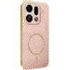 Phonesta Luxury Carbon Fiber Back Cover Hülle mit MagSafe für Oppo Find X9 Pro - Rosa 0