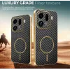 Phonesta Luxury Carbon Fiber Back Cover Hülle mit MagSafe für Oppo Find X9 Pro - Schwarz 3
