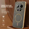 Phonesta Luxury Carbon Fiber Back Cover Hülle mit MagSafe für Xiaomi 17 Ultra - Braun 1