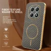 Phonesta Luxury Carbon Fiber Back Cover Hülle mit MagSafe für Xiaomi Redmi Note 15 4G/5G / Xiaomi Poco M8 - Braun 2