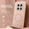 Phonesta Luxury Carbon Fiber Back Cover Hülle mit MagSafe für Xiaomi Redmi Note 15 4G/5G / Xiaomi Poco M8 - Rosa 2