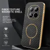 Phonesta Luxury Carbon Fiber Back Cover Hülle mit MagSafe für Xiaomi Redmi Note 15 Pro 5G - Schwarz 2