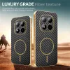 Phonesta Luxury Carbon Fiber Back Cover Hülle mit MagSafe für Xiaomi Redmi Note 15 Pro 5G - Schwarz 4
