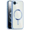 Phonesta Luxury Crystal Back Cover Hülle mit MagSafe für Apple iPhone 17e/16e - Transparent/Hellblau