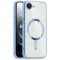 Phonesta Luxury Crystal Back Cover Hülle mit MagSafe für Apple iPhone 17e/16e - Transparent/Hellblau