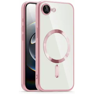 Phonesta Luxury Crystal Back Cover Hülle mit MagSafe für Apple iPhone 17e/16e - Transparent/Rosa