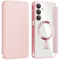 Phonesta Luxury Crystal Book Wallet Klapphülle mit MagSafe für Samsung Galaxy A16 - Rosa