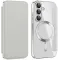 Phonesta Luxury Crystal Book Wallet Klapphülle mit MagSafe für Samsung Galaxy S25 Plus/S24 Plus - Silber