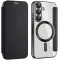 Phonesta Luxury Crystal Book Wallet Klapphülle mit MagSafe für Samsung Galaxy S25 Plus/S24 Plus - Schwarz