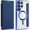Phonesta Luxury Crystal Book Wallet Klapphülle mit MagSafe für Samsung Galaxy S25 Ultra - Dunkelblau