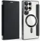 Phonesta Luxury Crystal Book Wallet Klapphülle mit MagSafe für Samsung Galaxy S25 Ultra - Schwarz