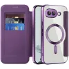 Phonesta Luxury Crystal Book Wallet Klapphülle mit MagSafe für Google Pixel 9a - Dunkelviolett 2