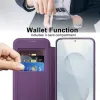 Phonesta Luxury Crystal Book Wallet Klapphülle mit MagSafe für Samsung Galaxy S25 Edge - Dunkelviolett 4