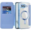 Phonesta Luxury Crystal Puffed Book Wallet Klapphülle mit MagSafe für Google Pixel 9a - Hellblau 2