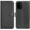 Phonesta Litchi Skin Book Wallet Klapphülle für OnePlus 15R - Schwarz 0