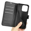 Phonesta Litchi Skin Book Wallet Klapphülle für OnePlus Nord 6 - Schwarz 5