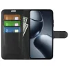 Phonesta Litchi Skin Book Wallet Klapphülle für Xiaomi 15T - Schwarz 3