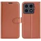 Phonesta Litchi Skin Book Wallet Klapphülle für Xiaomi 15T Pro - Braun