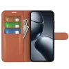Phonesta Litchi Skin Book Wallet Klapphülle für Xiaomi 15T Pro - Braun 3