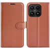 Phonesta Litchi Skin Book Wallet Klapphülle für Xiaomi 17 - Braun 0