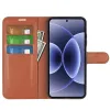 Phonesta Litchi Skin Book Wallet Klapphülle für Xiaomi 17 - Braun 3
