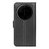 Phonesta Litchi Skin Book Wallet Klapphülle für Xiaomi 17 Ultra - Schwarz 2
