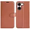 Phonesta Litchi Skin Book Wallet Klapphülle für Xiaomi Poco X8 Pro - Braun