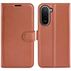 Phonesta Litchi Skin Book Wallet Klapphülle für Xiaomi Redmi A7 Pro - Braun