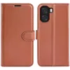 Phonesta Litchi Skin Book Wallet Klapphülle für Oppo A6x - Braun 0
