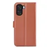 Phonesta Litchi Skin Book Wallet Klapphülle für Oppo A6x - Braun 2