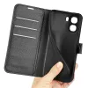 Phonesta Litchi Skin Book Wallet Klapphülle für Oppo A6x - Schwarz 5