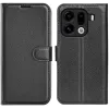 Phonesta Litchi Skin Book Wallet Klapphülle für Oppo Find X9 Pro - Schwarz 0