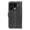 Phonesta Litchi Skin Book Wallet Klapphülle für Oppo Find X9 Pro - Schwarz 2