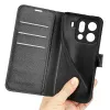 Phonesta Litchi Skin Book Wallet Klapphülle für Oppo Find X9 Pro - Schwarz 5