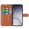 Phonesta Litchi Skin Book Wallet Klapphülle für Oppo Reno15 F/FS - Braun 3