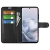 Phonesta Litchi Skin Book Wallet Klapphülle für Motorola Edge 70 Fusion - Schwarz 3